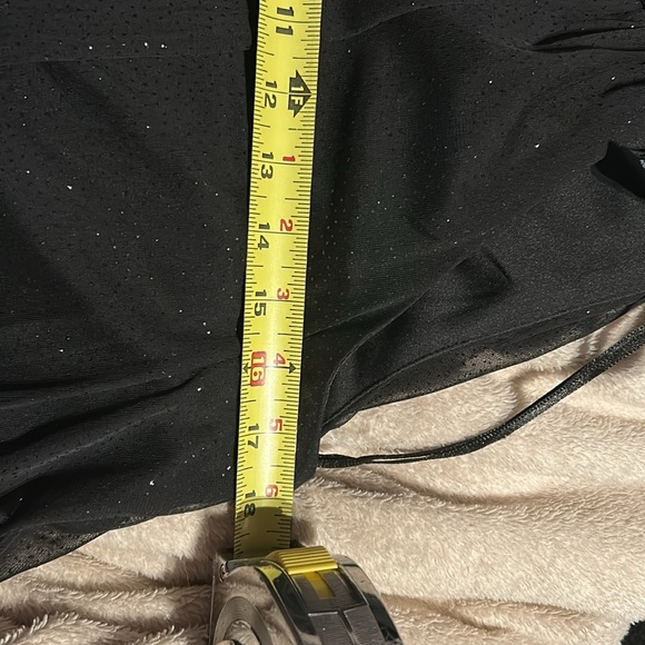 Black halter wide leg dress jumpsuit - Picture 5 of 6